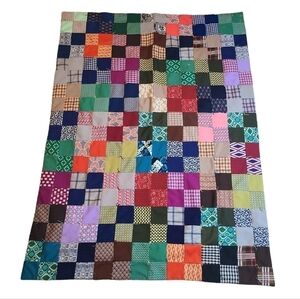 Unbranded | Multicolored Mixed Print Patchwork Handmade Blanket (One Size)